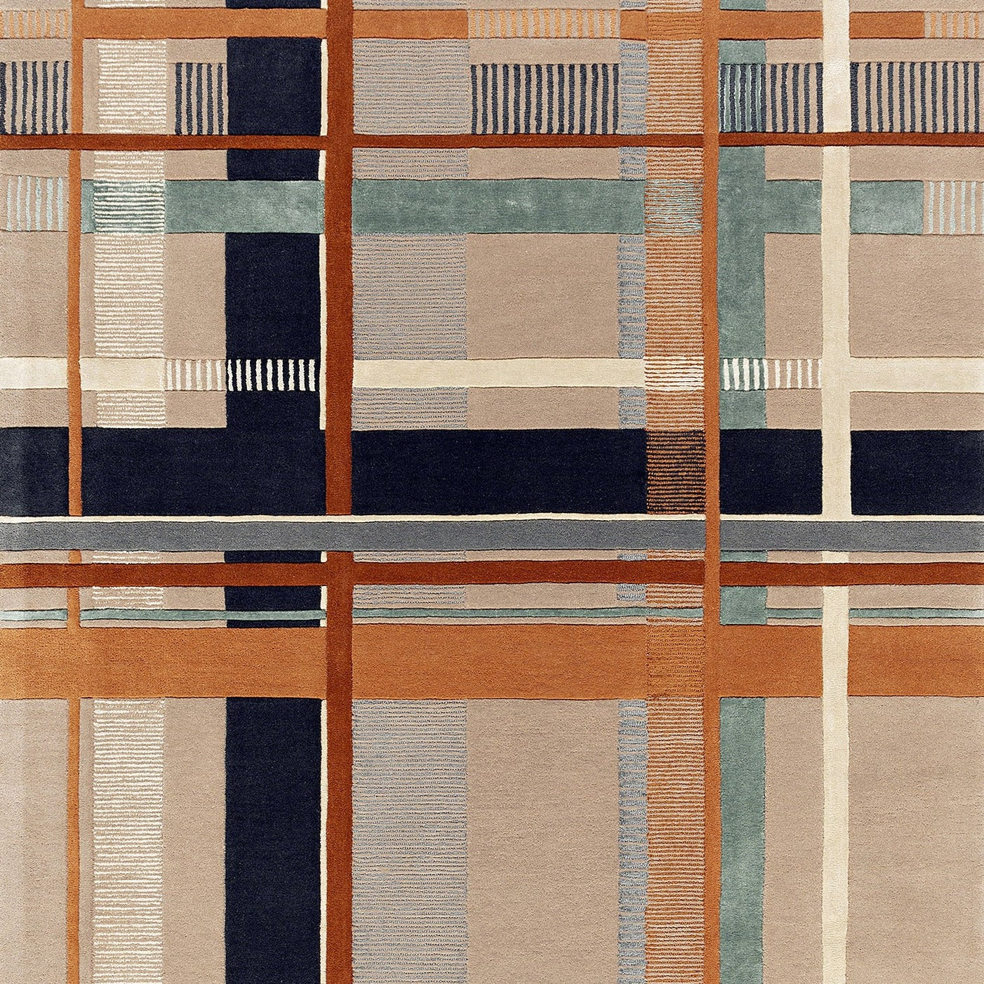 Tapis touffeté à la main corail amande Ruter