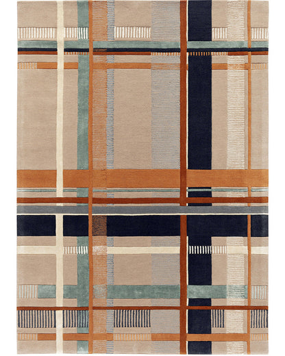 Tapis touffeté à la main corail amande Ruter