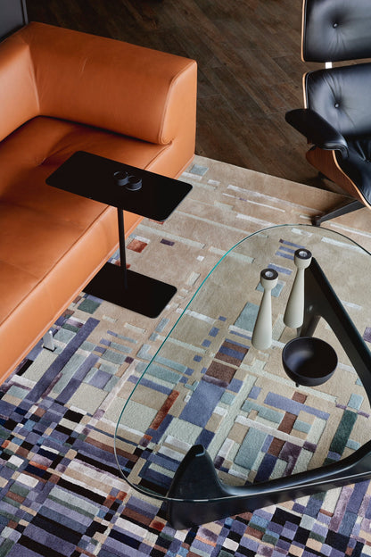 Tapis tufté main gris ardoise urbain