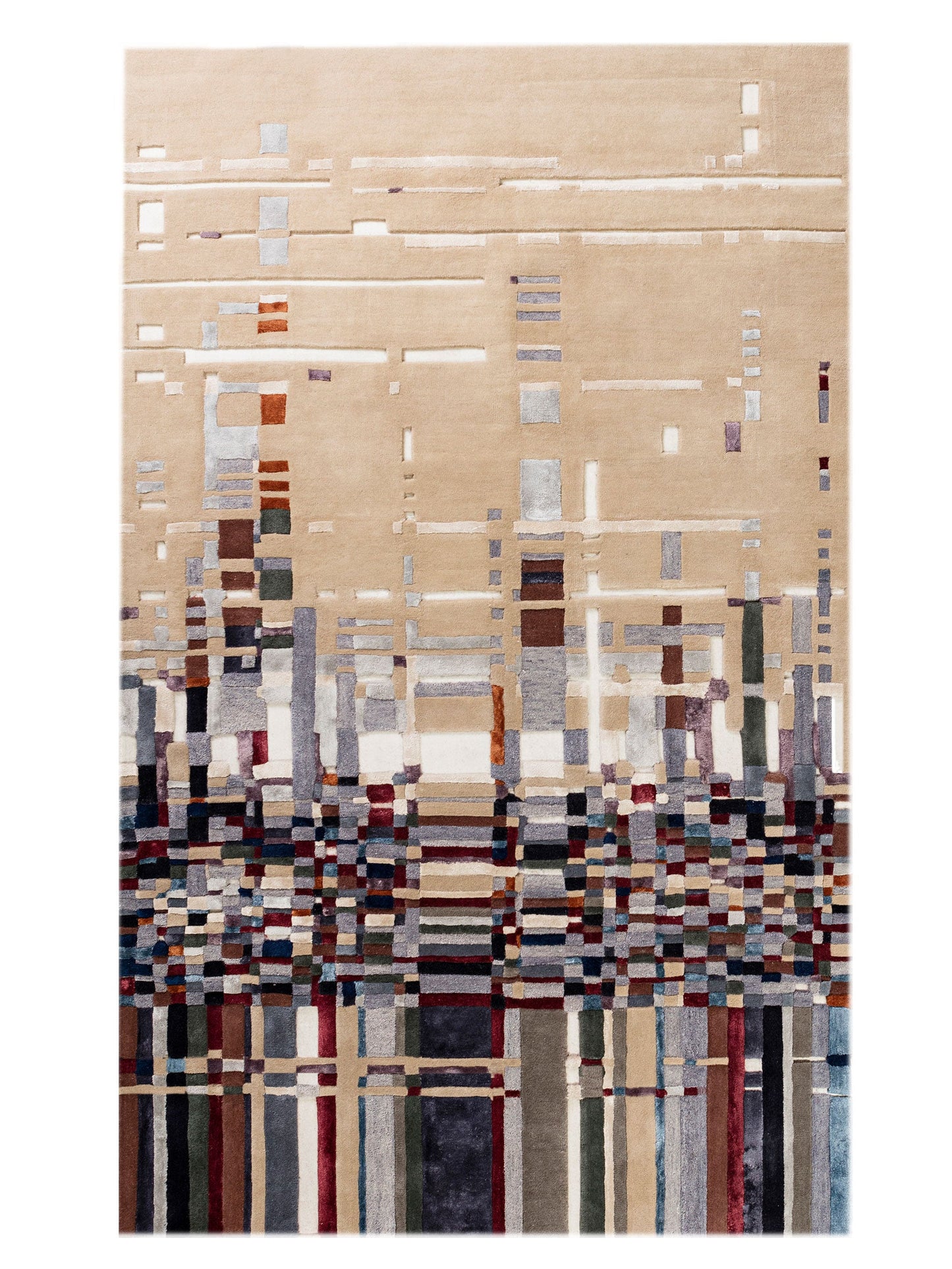 Tapis tufté main gris ardoise urbain