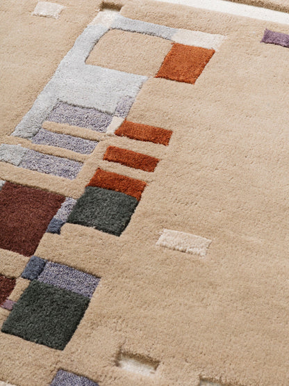 Tapis tufté main gris ardoise urbain