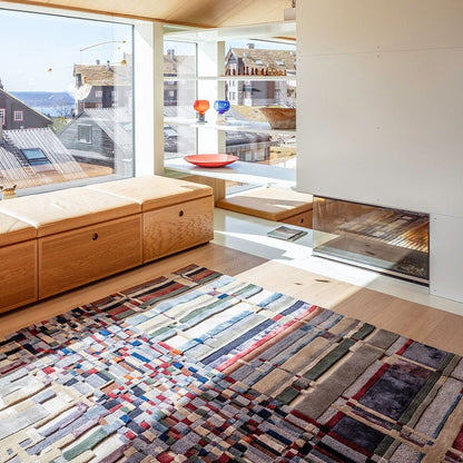 Tapis tufté main gris ardoise urbain