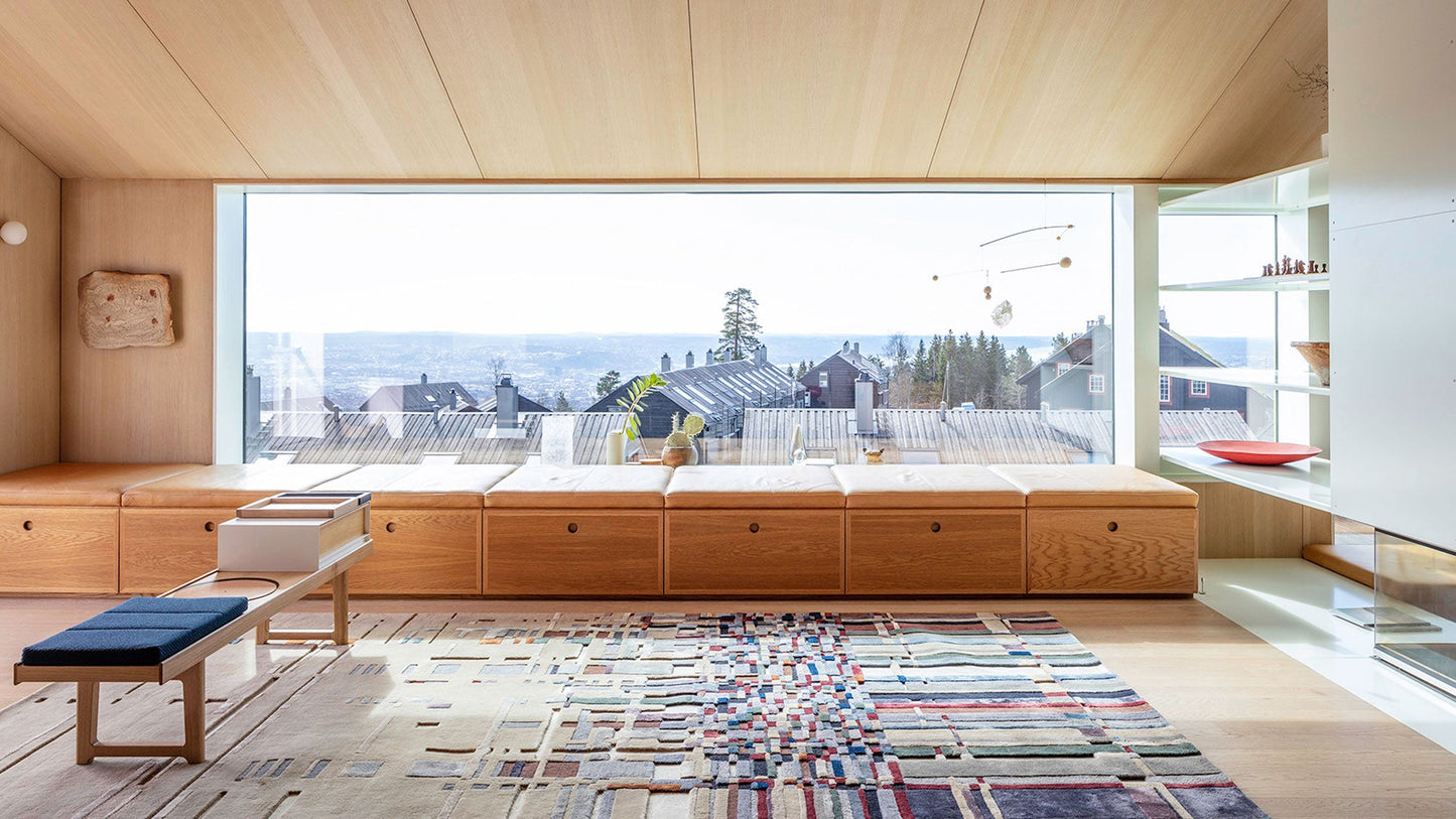 Tapis tufté main gris ardoise urbain