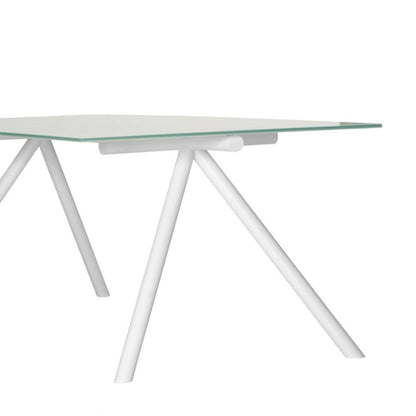 Table à manger W - Plateau en verre transparent