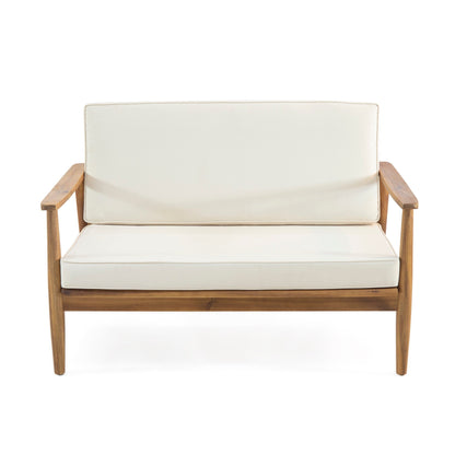 Ensemble de salon de jardin Willowbrook en bois d'acacia 4 places par Christopher Knight Home