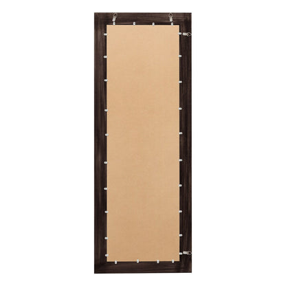 Miroir de sol pleine longueur avec cadre en bois rustique de style ferme - 65 x 24