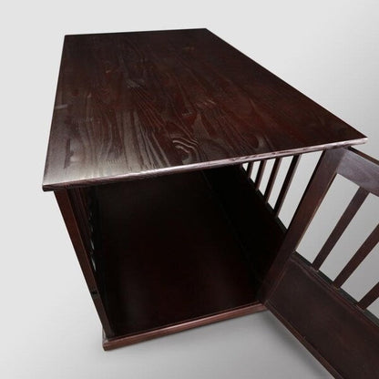 Table d'appoint en bois pour cage pour animaux de compagnie avec porte verrouillable