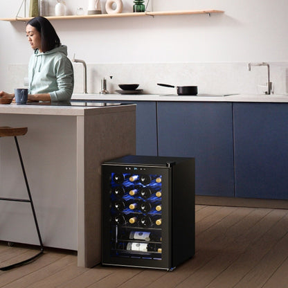 Réfrigérateur à vin/boissons 17 pouces, 20 bouteilles, pose libre, contrôle numérique de la température