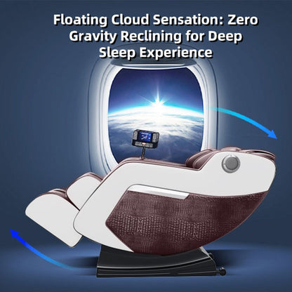 Fauteuil inclinable de massage à gravité zéro avec massage complet du corps, chauffage et audio Bluetooth intégré