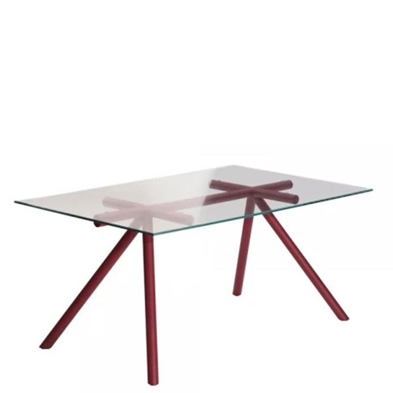 Table à manger W - Plateau en verre transparent