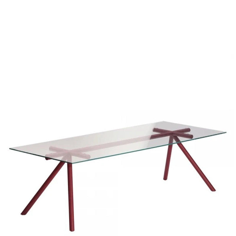 Table à manger W - Plateau en verre transparent