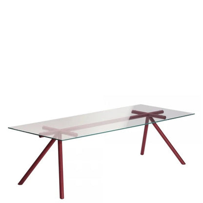 Table à manger W - Plateau en verre transparent