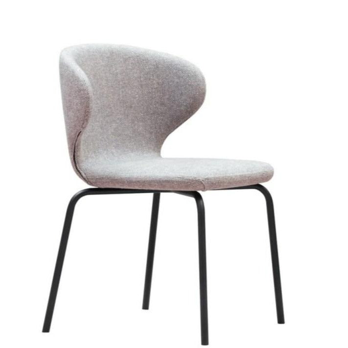 Chaise de salle à manger Mula avec base en acier tubulaire