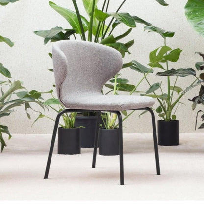 Chaise de salle à manger Mula avec base en acier tubulaire