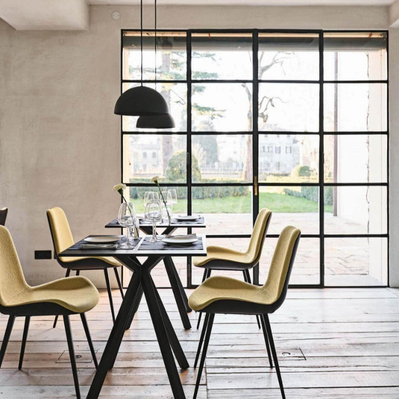 Chaise d'appoint Dalia SM_QTS avec base en acier