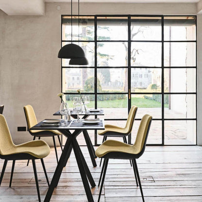 Chaise d'appoint Dalia SM_QTS avec base en acier