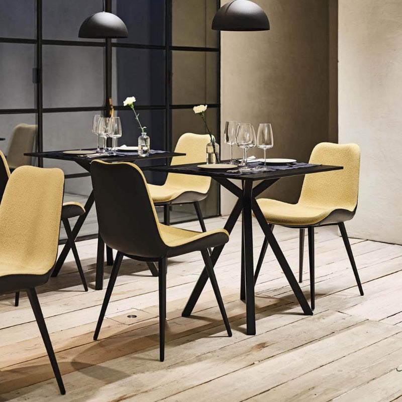 Chaise d'appoint Dalia SM_QTS avec base en acier