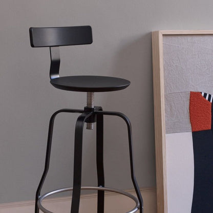 Tabouret pivotant réglable Giro avec dossier