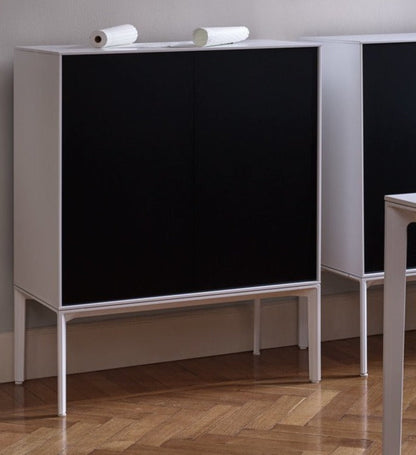Système de rangement de bureau ADD S | L ouvert + S deux tiroirs doubles + M portes