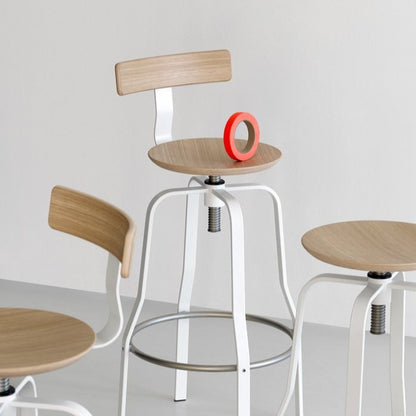 Tabouret pivotant réglable Giro avec dossier