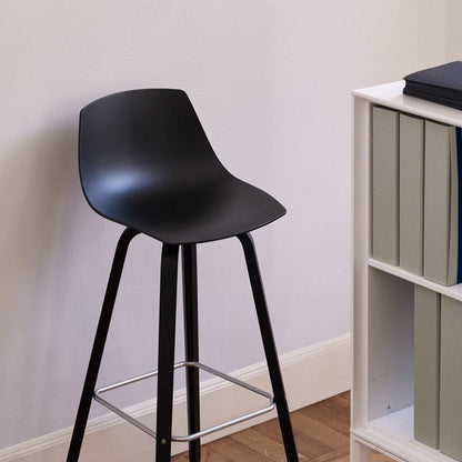 Tabouret de bar Miunn avec base en bois