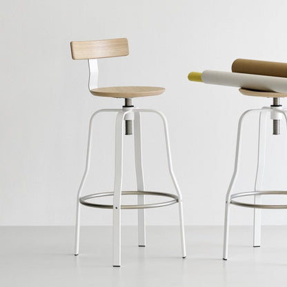 Tabouret pivotant réglable Giro avec dossier