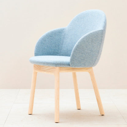 Fauteuil Iola avec base en bois