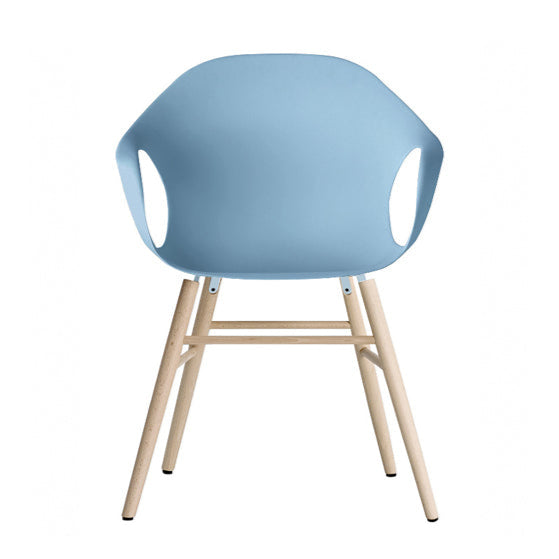 Chaise éléphant avec base en bois