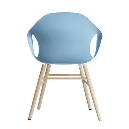 Chaise éléphant avec base en bois