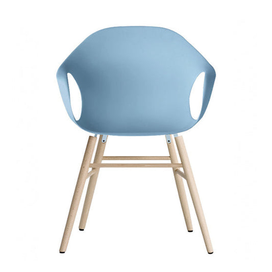 Chaise éléphant avec base en bois