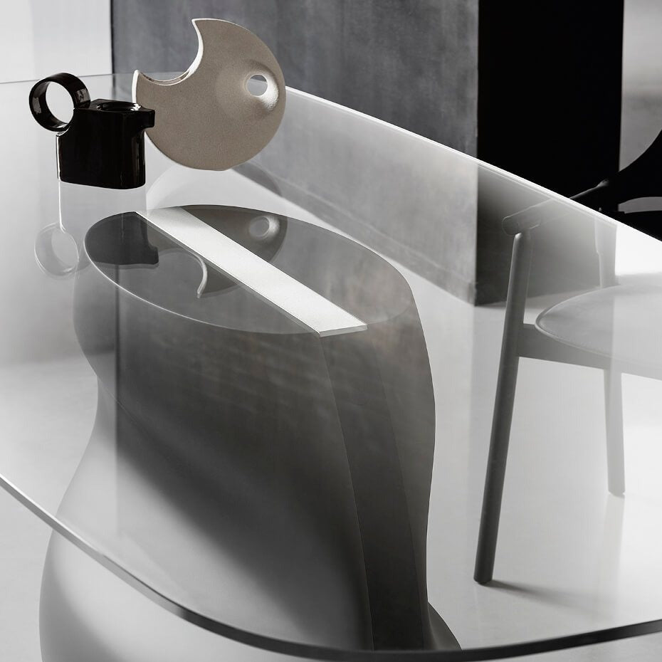 Table à manger en forme de tonneau Gran Sasso