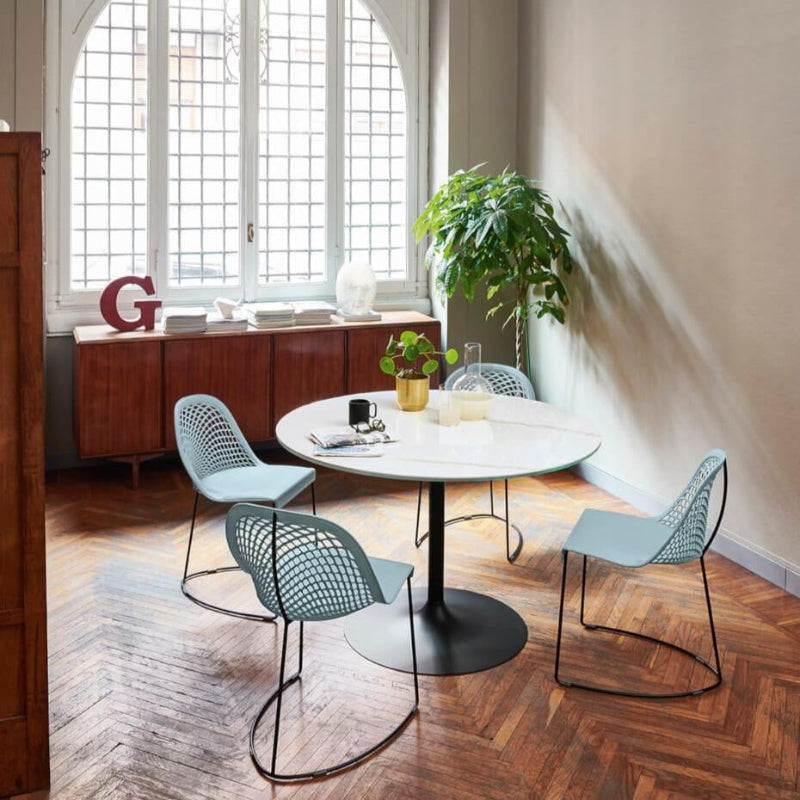 Chaise d'appoint en cuir Guapa SM CU