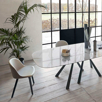 Chaise d'appoint Sonny SL TS N avec base en bois