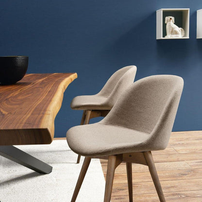 Chaise d'appoint Sonny SL TS R avec base en bois