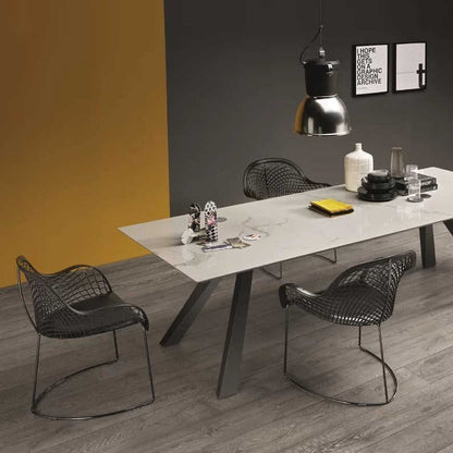 Fauteuil Guapa en cuir chromé/noir