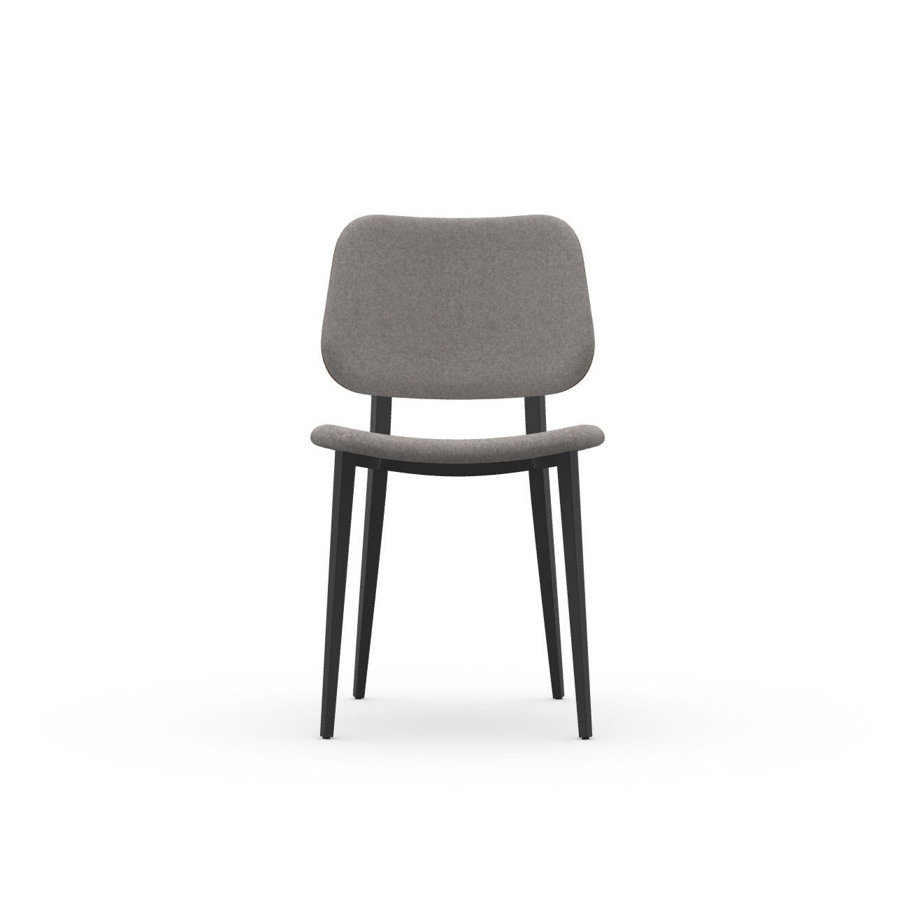 Chaise d'appoint Joe en noyer flammé et laine Fenix ​​grise