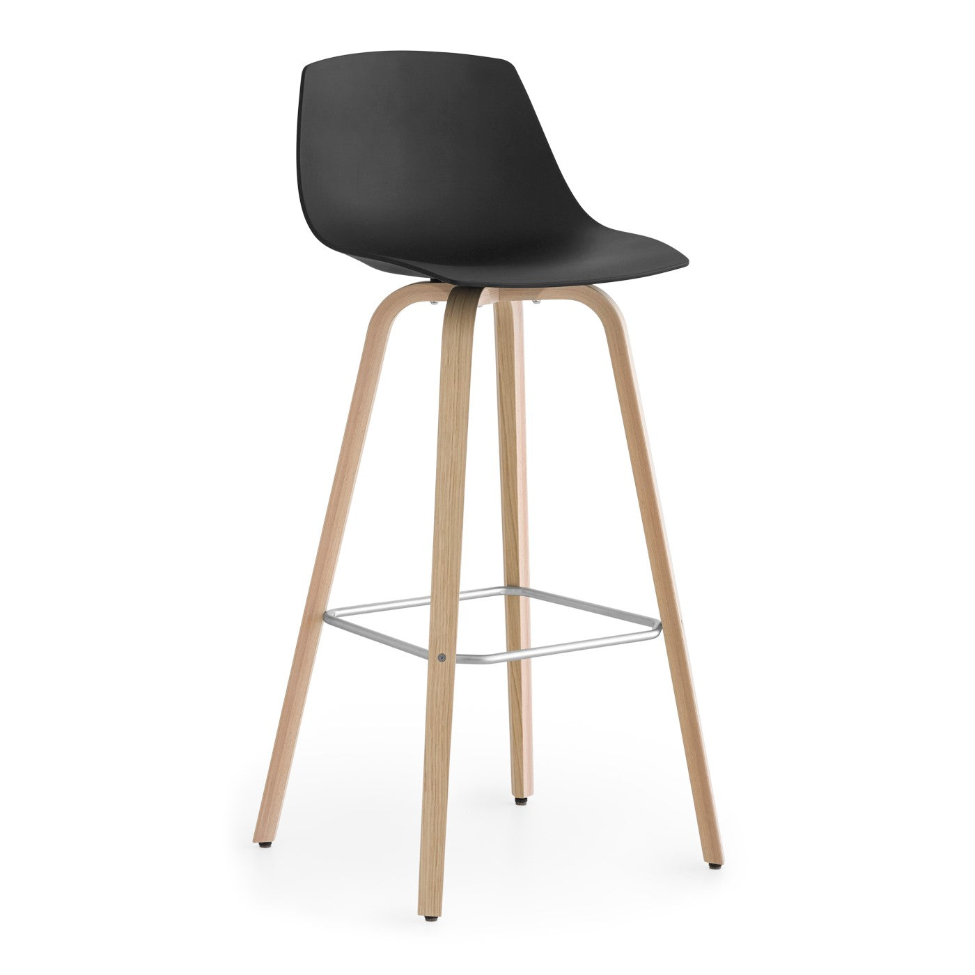 Tabouret de bar Miunn avec base en bois