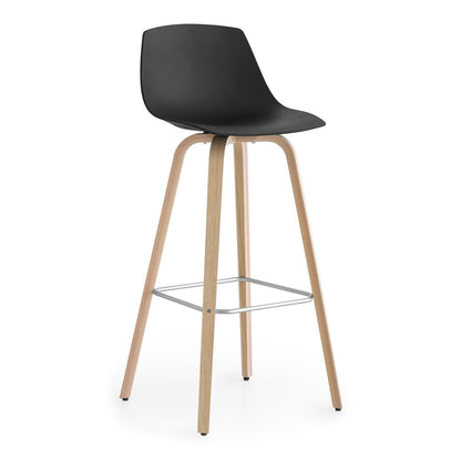 Tabouret de bar Miunn avec base en bois