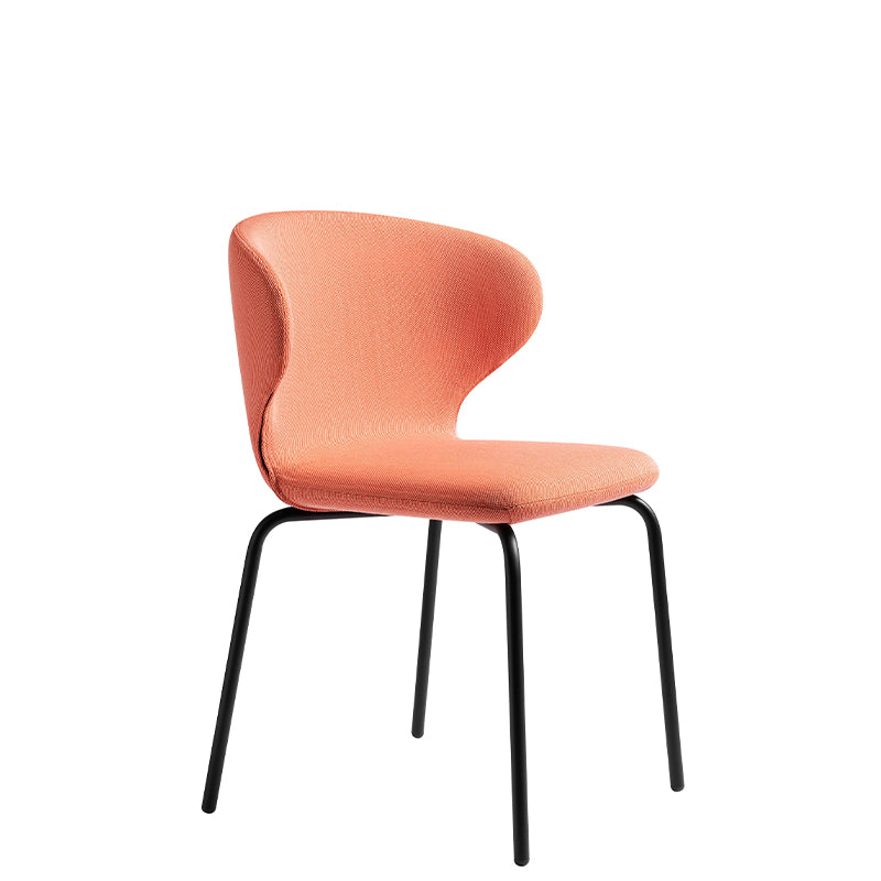 Chaise de salle à manger Mula avec base en acier tubulaire