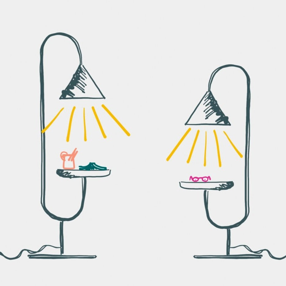 Lampadaire Ozz avec table