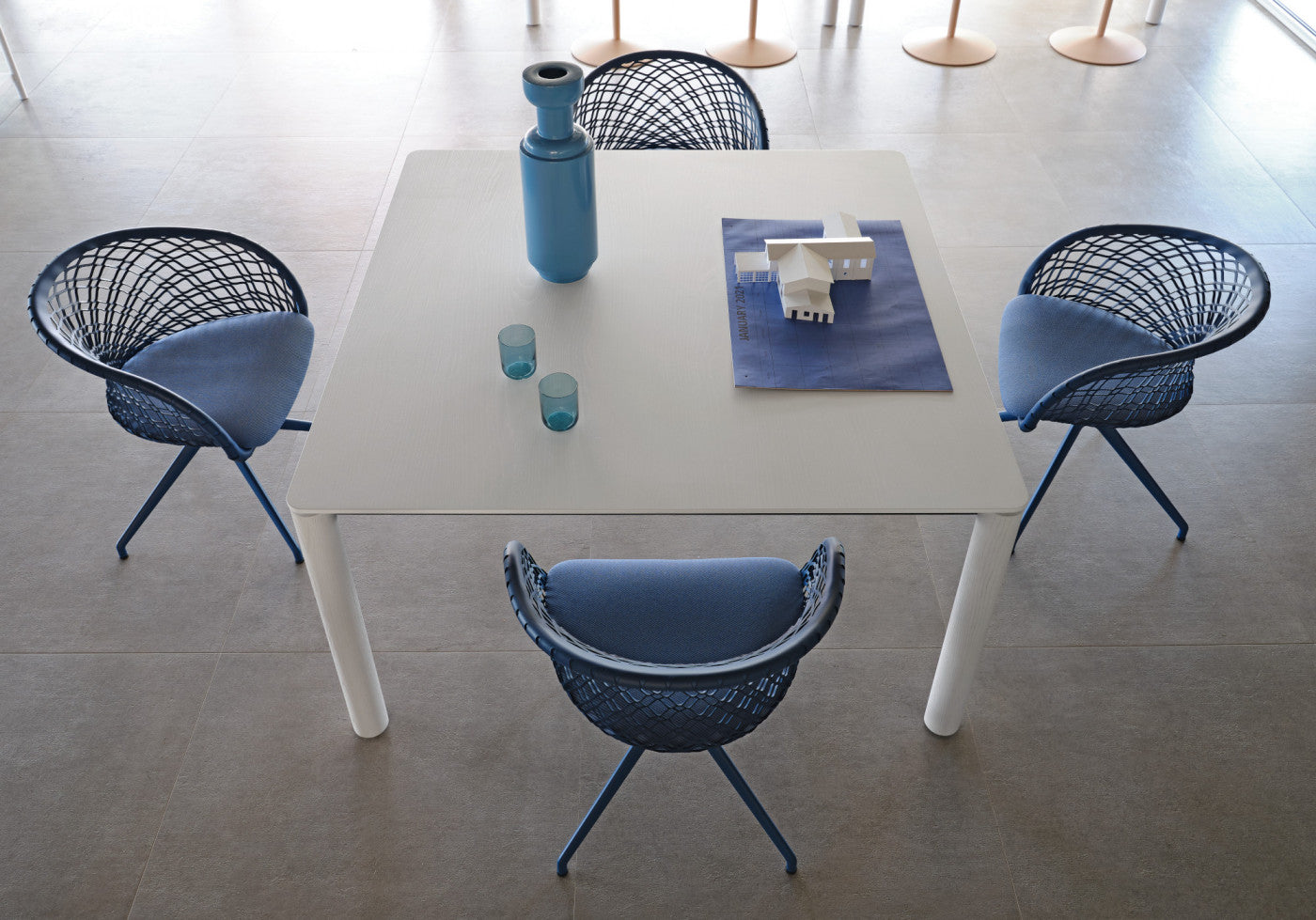 Fauteuil pivotant P47 P GX TS-CU avec base à tréteaux en acier