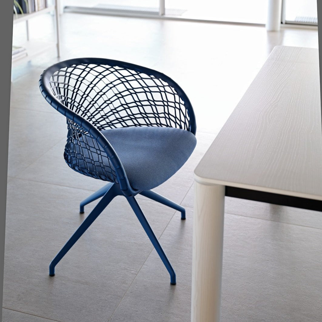 Fauteuil pivotant P47 P GX TS-CU avec base à tréteaux en acier