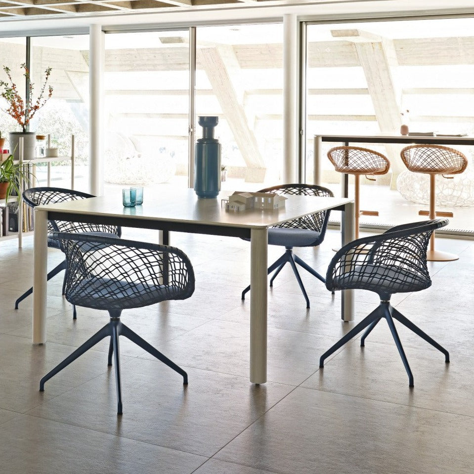 Fauteuil pivotant P47 P GX TS-CU avec base à tréteaux en acier