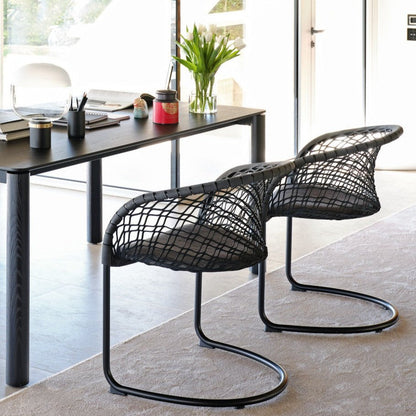 Fauteuil P47 PM TS-CU avec piètement cantilever en métal