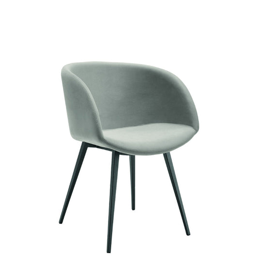 Fauteuil de salle à manger Sonny PM TS Q avec base en acier