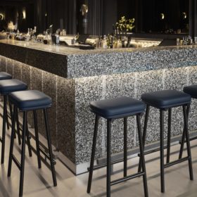 Tabouret Tubby Tube rembourré