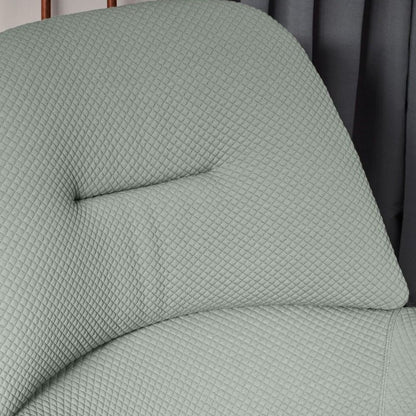 Chaise longue rembourrée Ulis avec base en bois de chêne