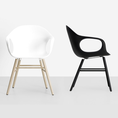 Chaise éléphant avec base en bois