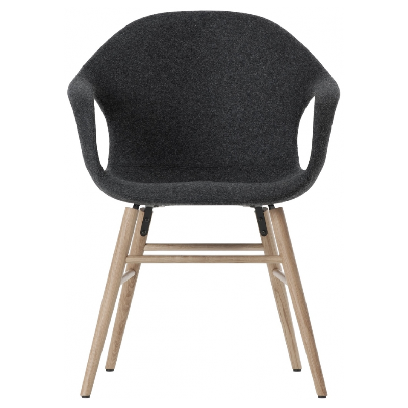 Chaise éléphant avec base en bois