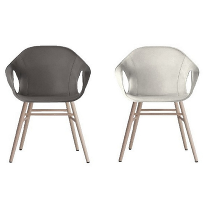 Chaise éléphant avec base en bois